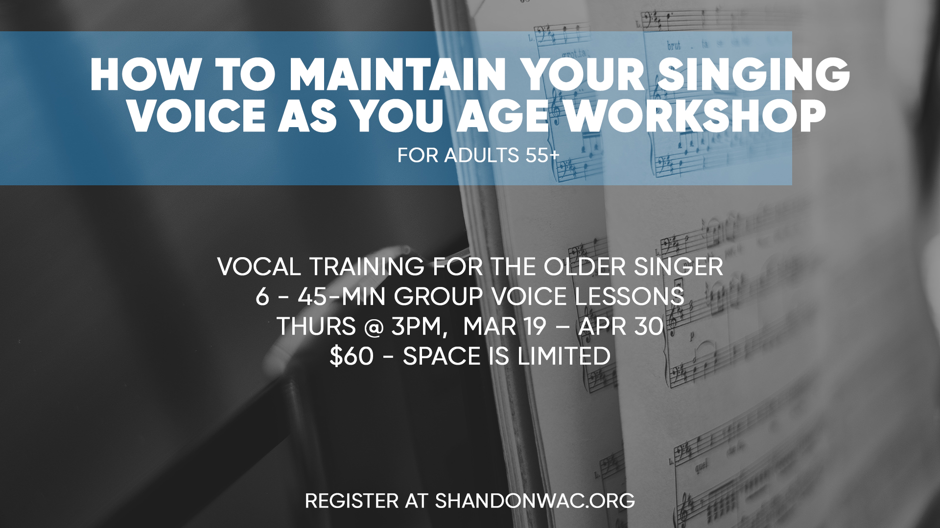 Worship Arts Center Workshop - Maintain Your Singing Voice As You Age