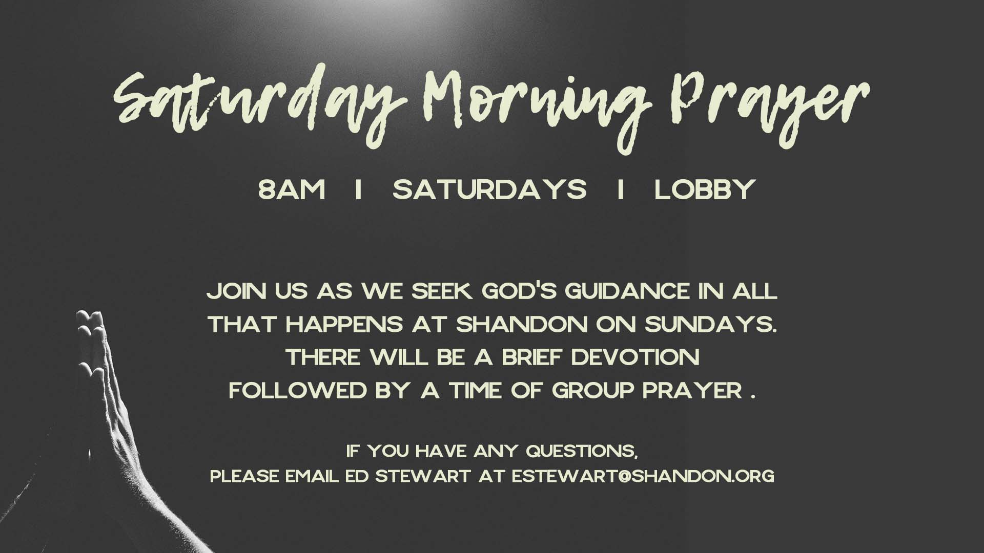 Saturday Morning Prayer